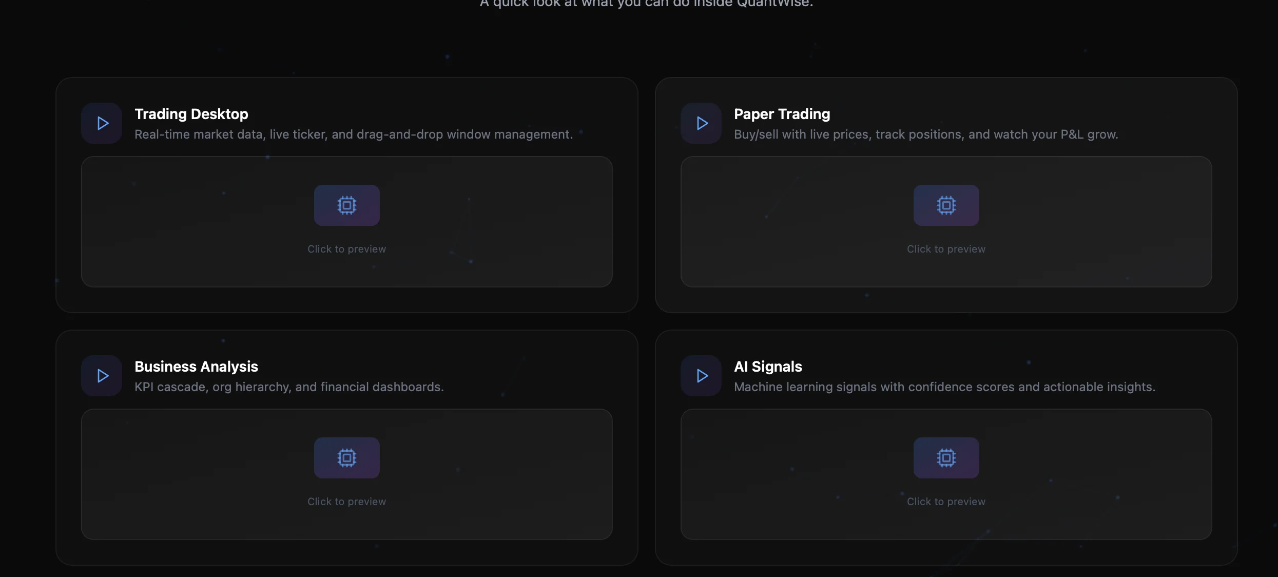 QuantWise OS interface